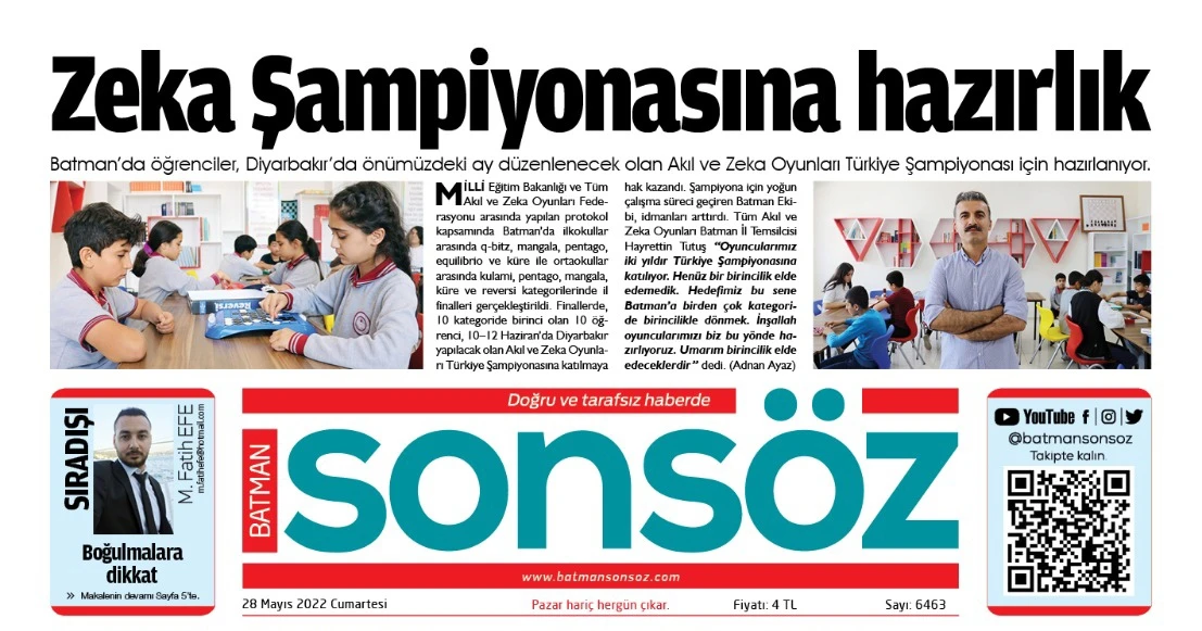 28 Mayıs 2022 e-gazete