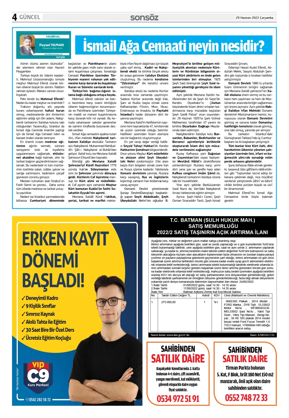 29 Haziran 2022 e-gazete