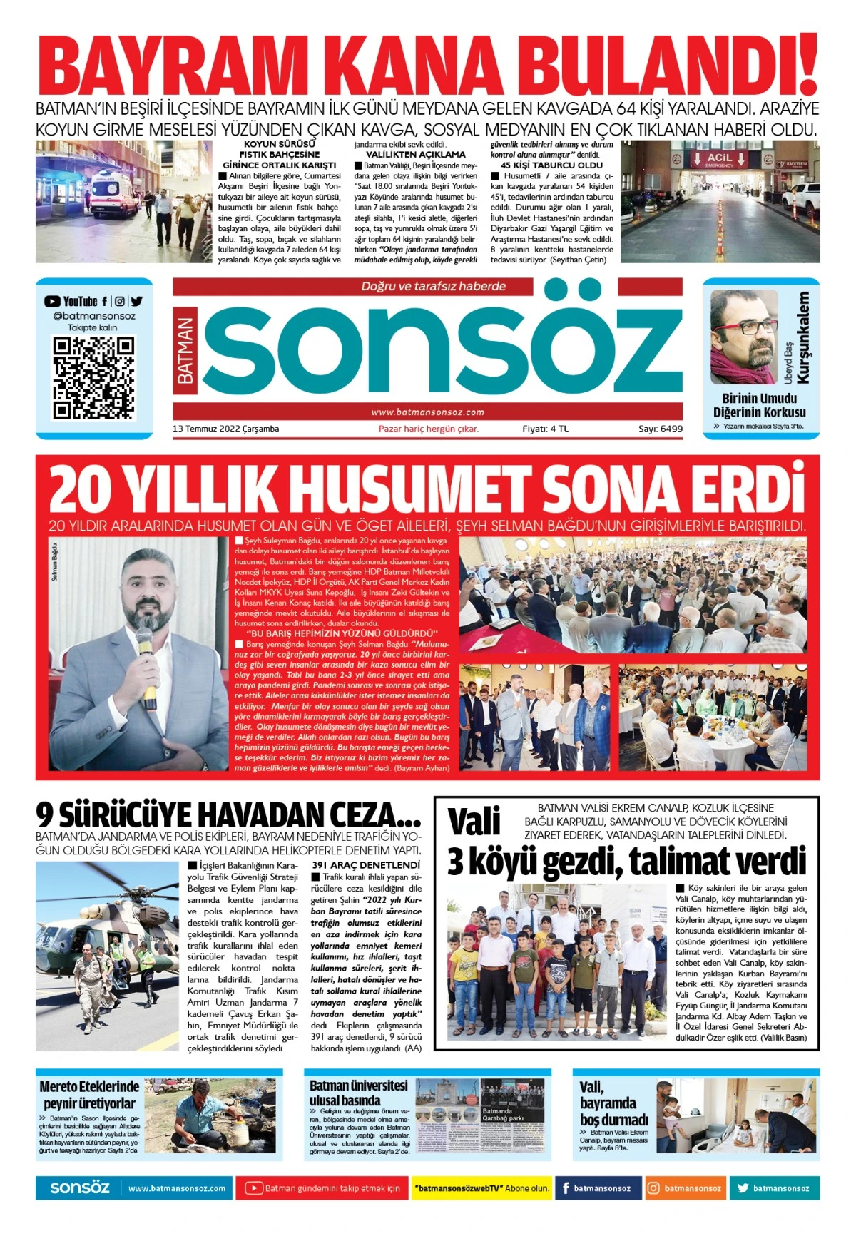 13 Temmuz 2022 e-gazete