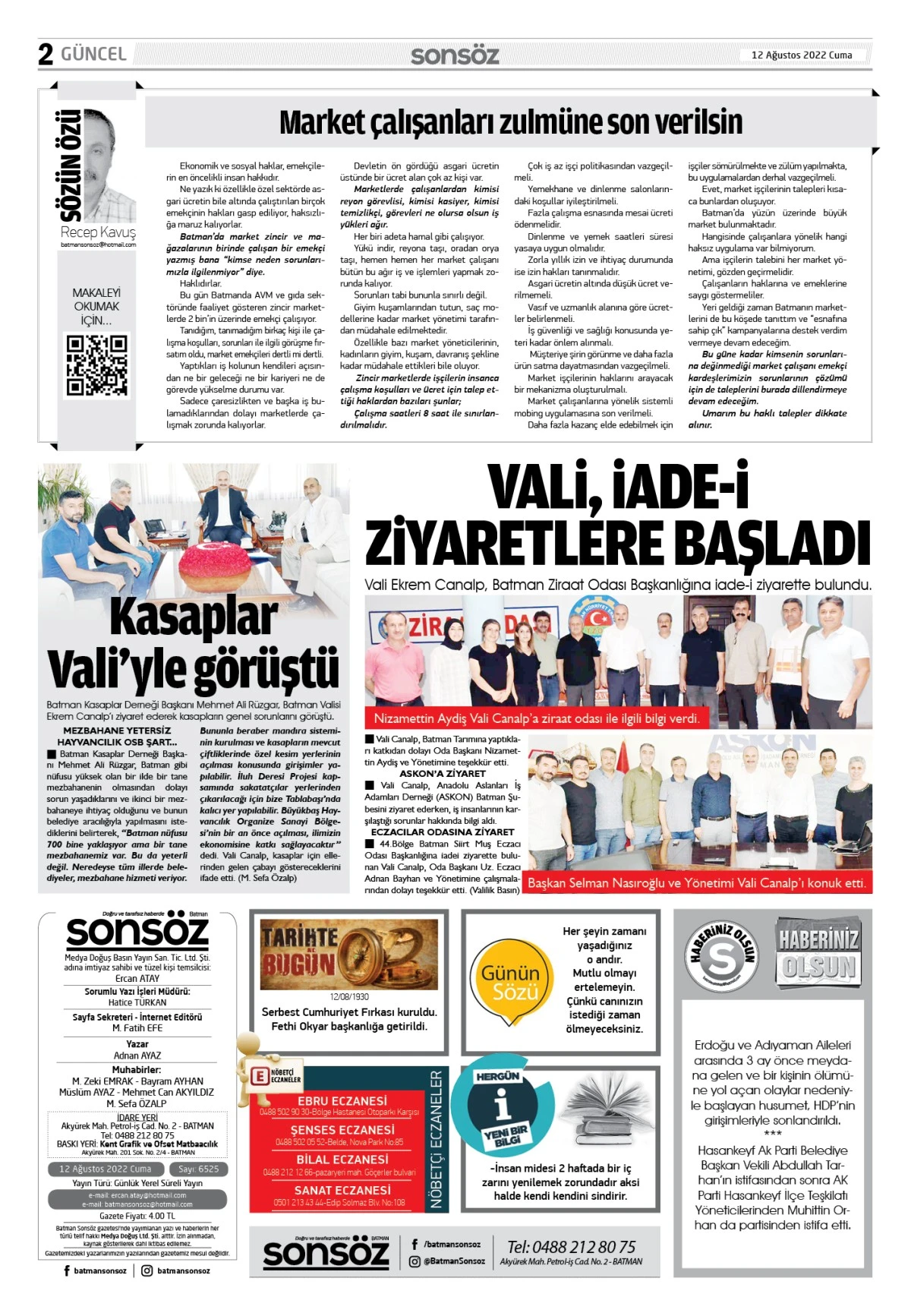 12 Ağustos 2022 e-gazete