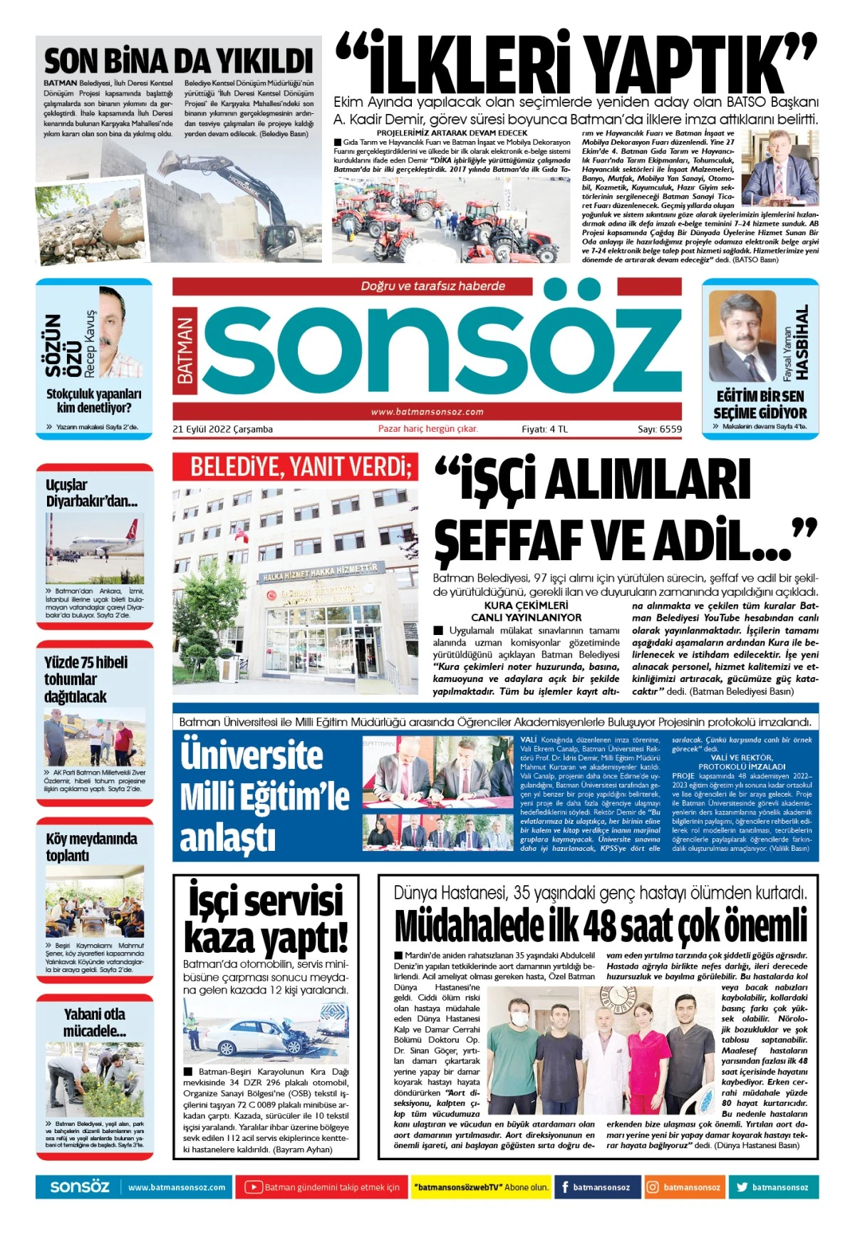 21 Eylül 2022 e-gazete