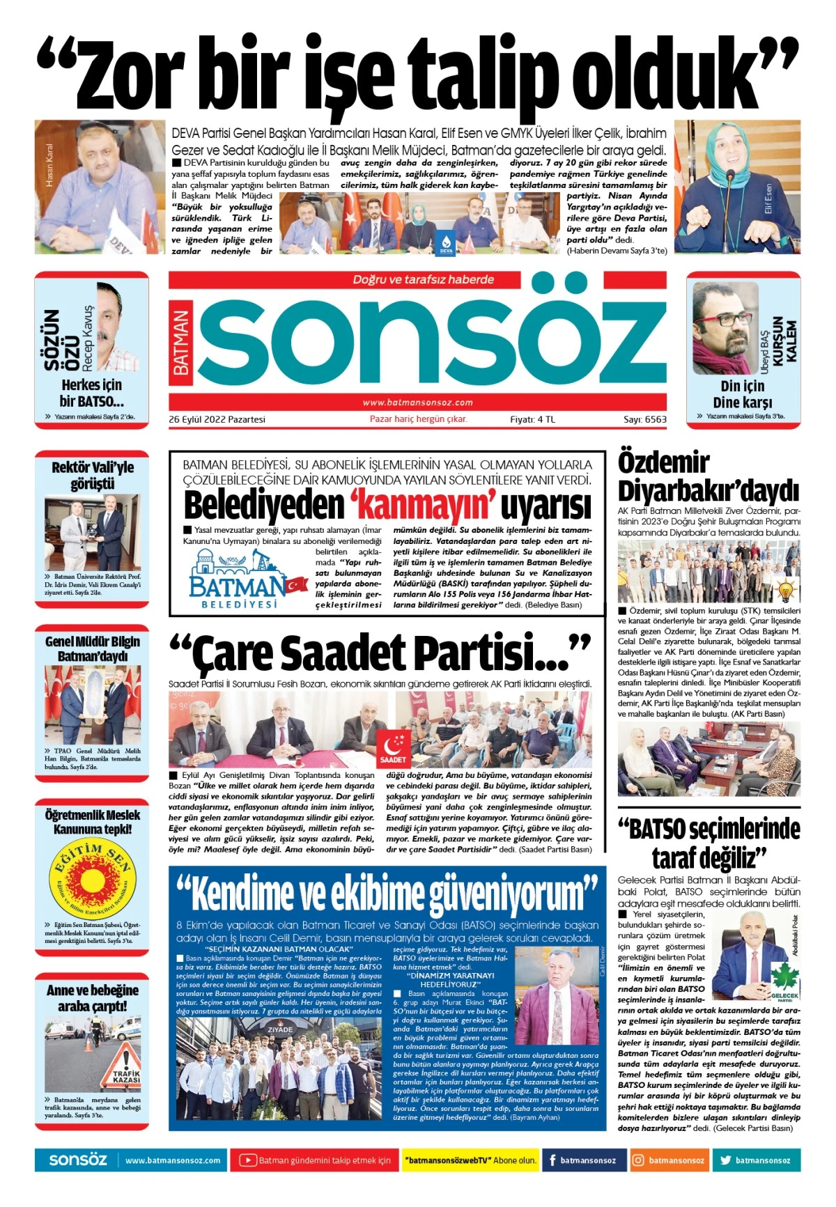 26 Eylül 2022 e-gazete