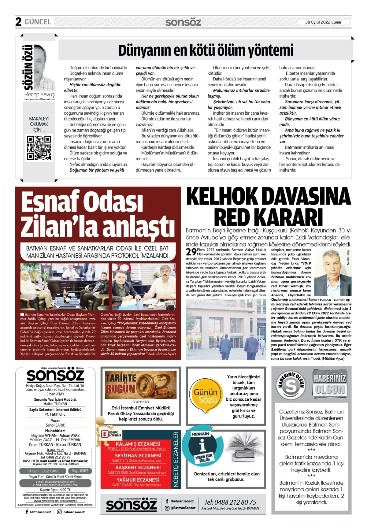 30 Eylül 2022 e-gazete