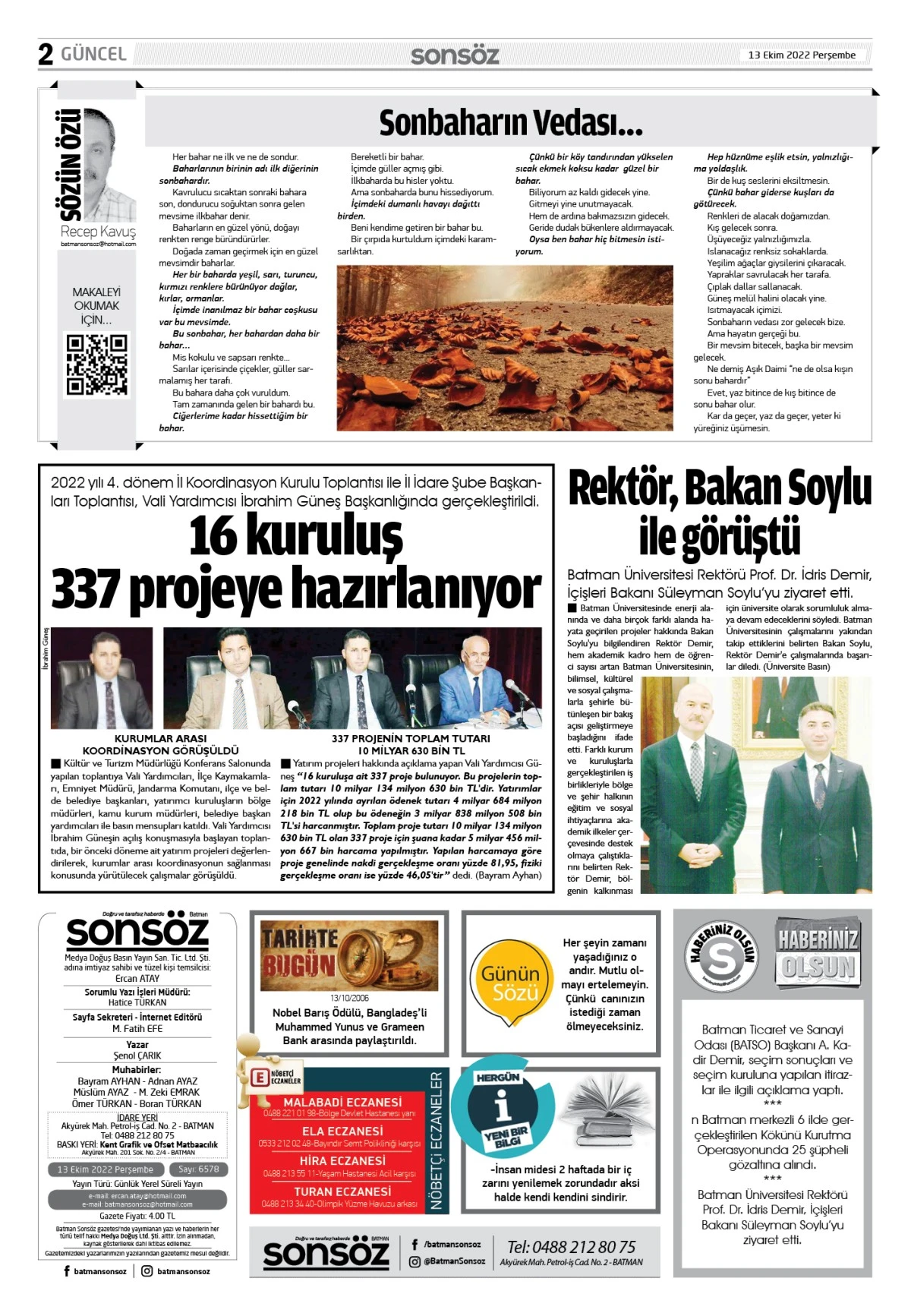 13 Ekim 2022 e-gazete