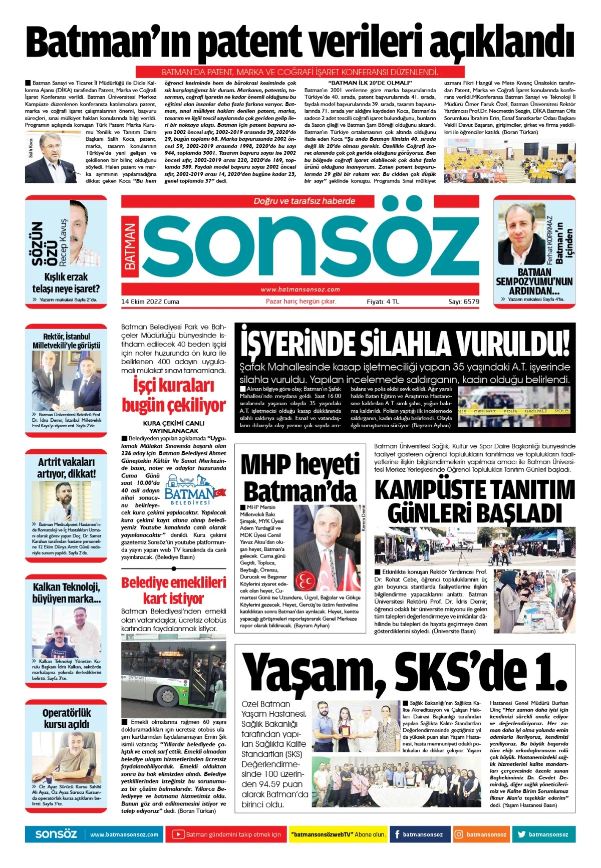 14 Ekim 2022 e-gazete