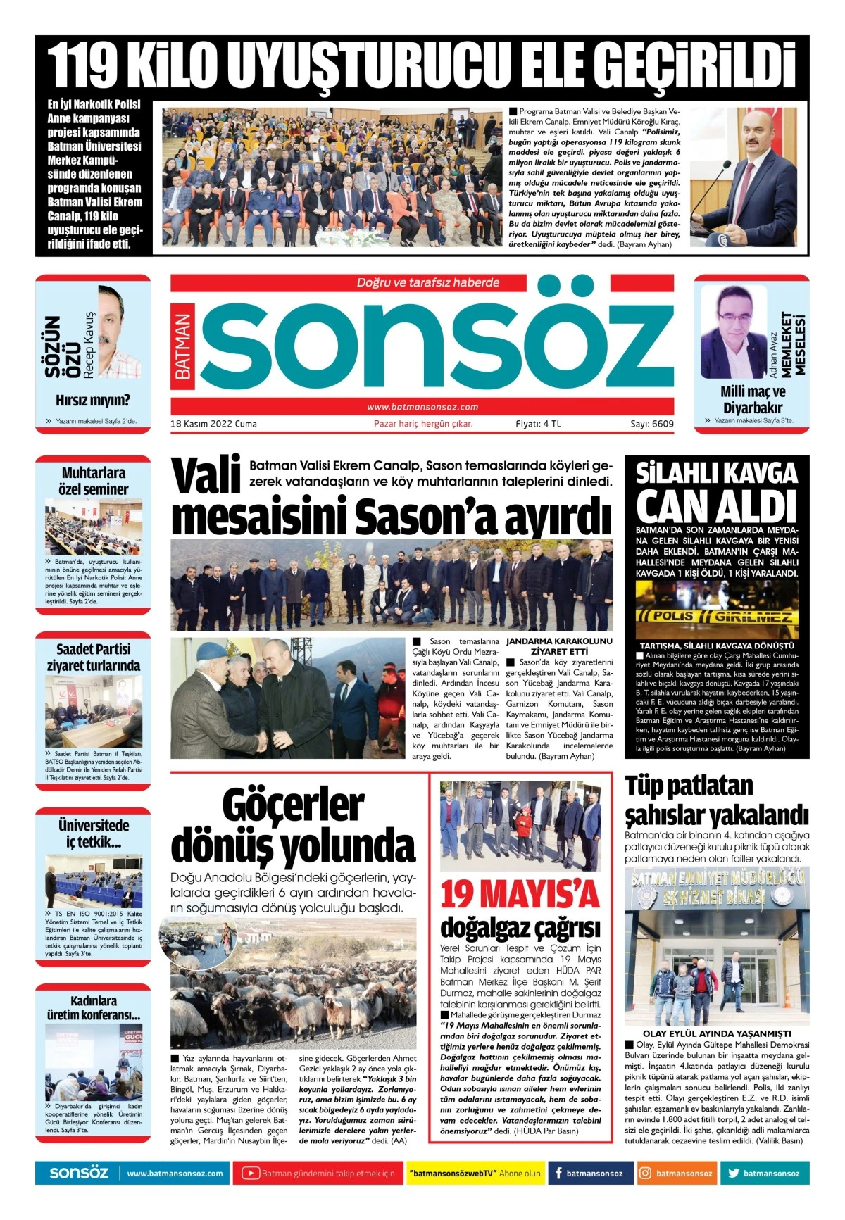 18 Kasım 2022 e-gazete