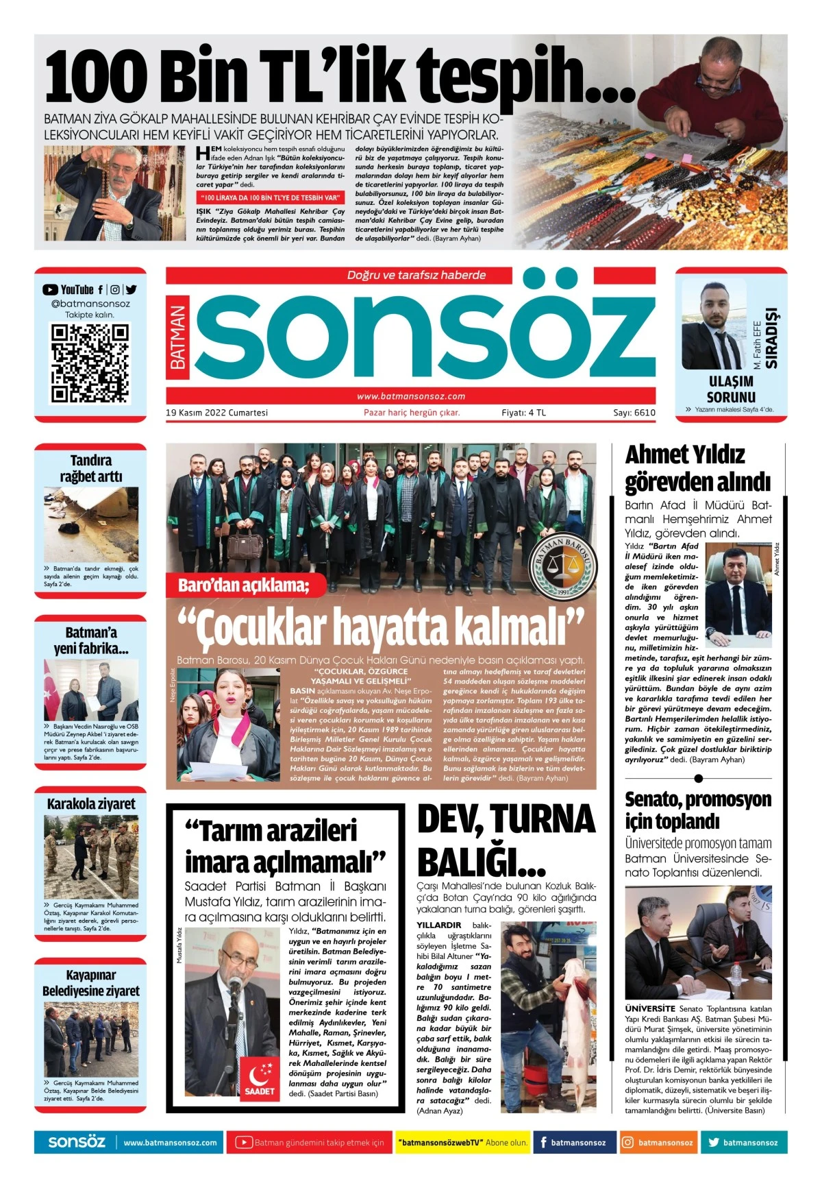 19 Kasım 2022 e-gazete