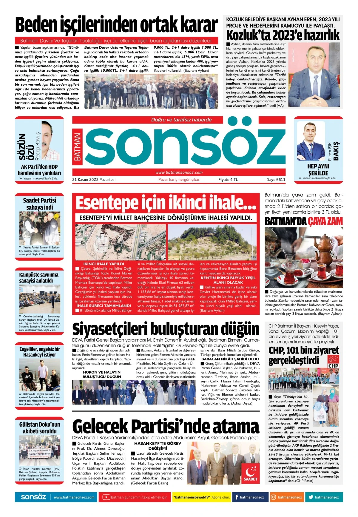 21 Kasım 2022 e-gazete