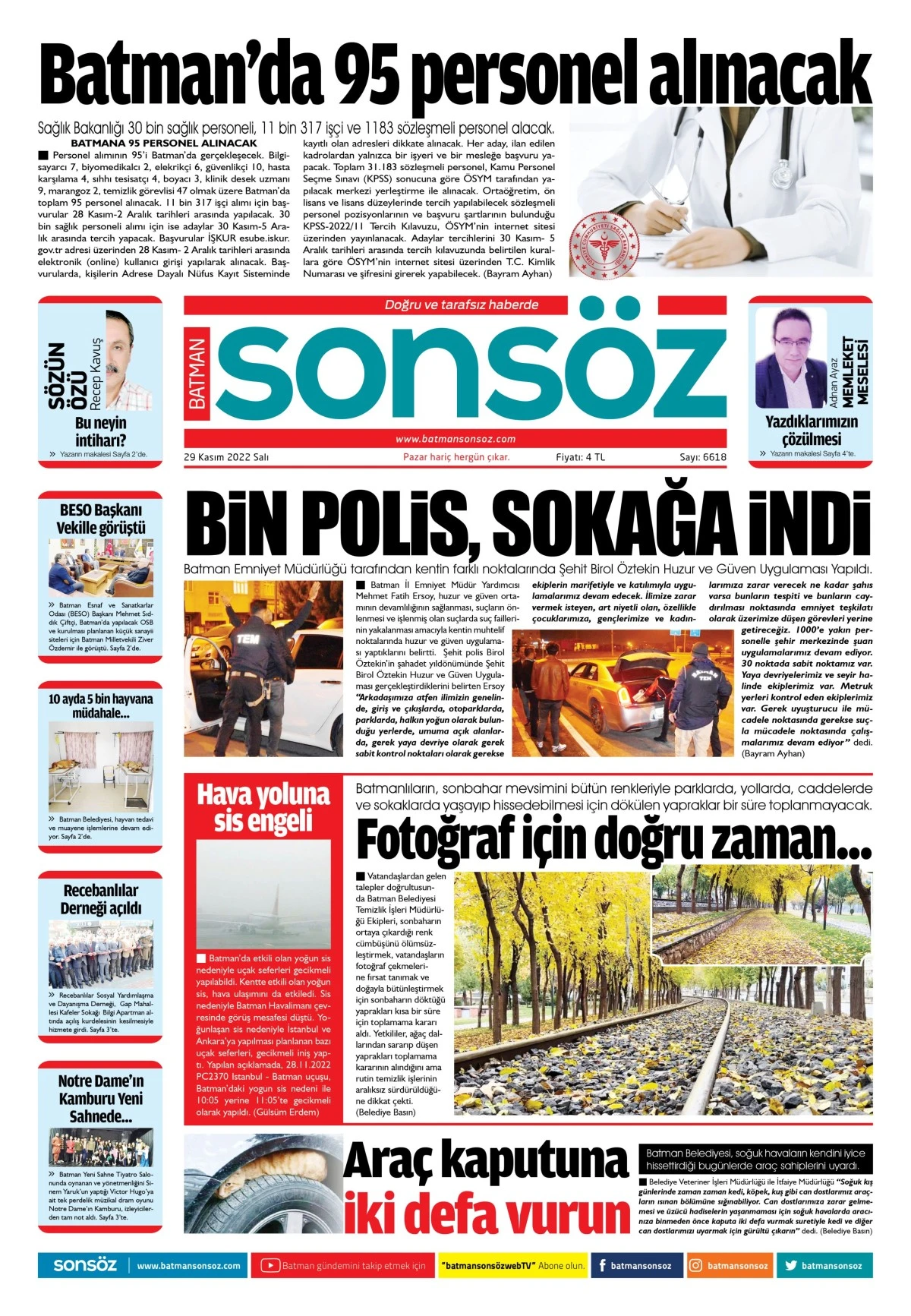 29 Kasım 2022 e-gazete