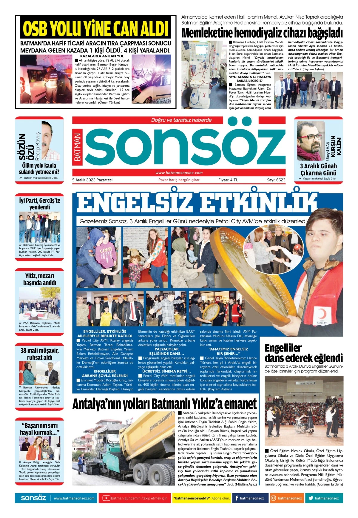 5 Aralık 2022 e-gazete