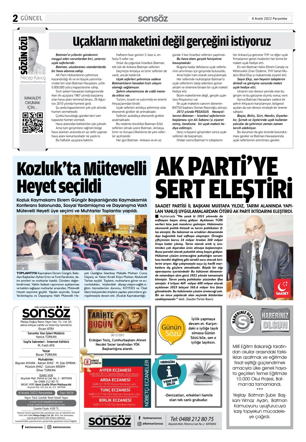 8 ARALIK 2022 e-gazete