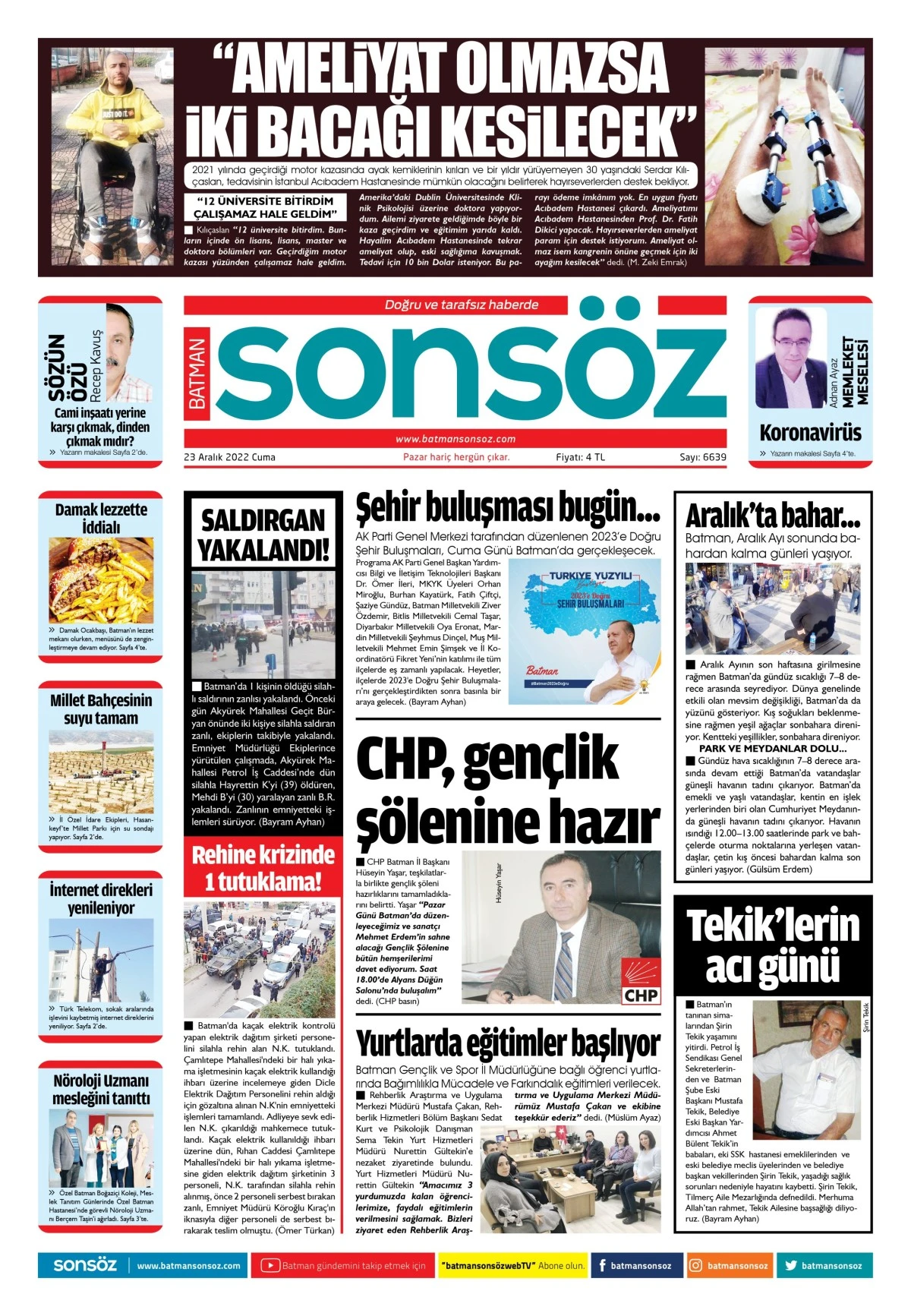 23 Aralık 2022 e-gazete