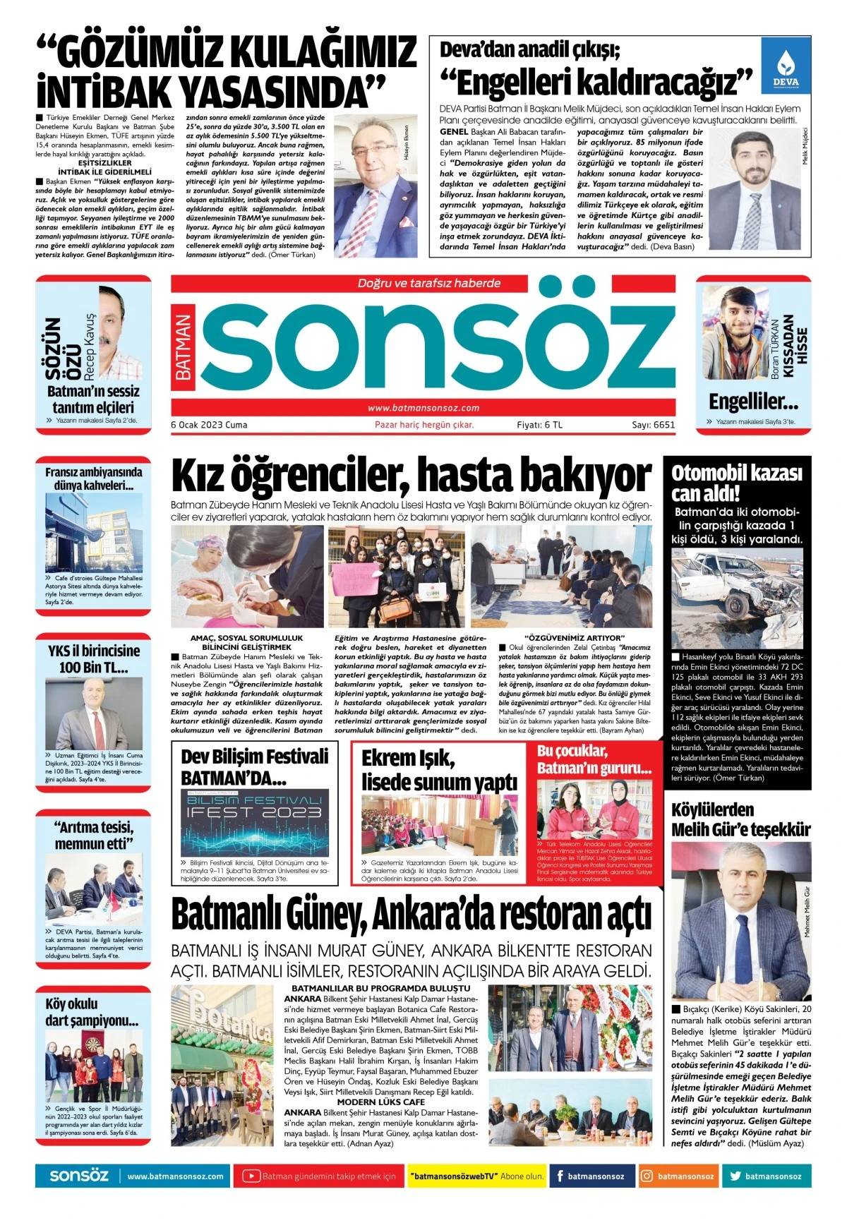 6 Ocak 2023 e-gazete