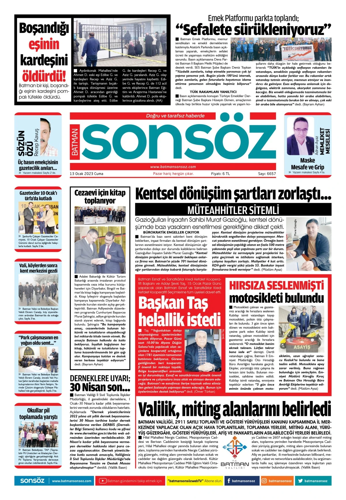 13 Ocak 2023 e-gazete
