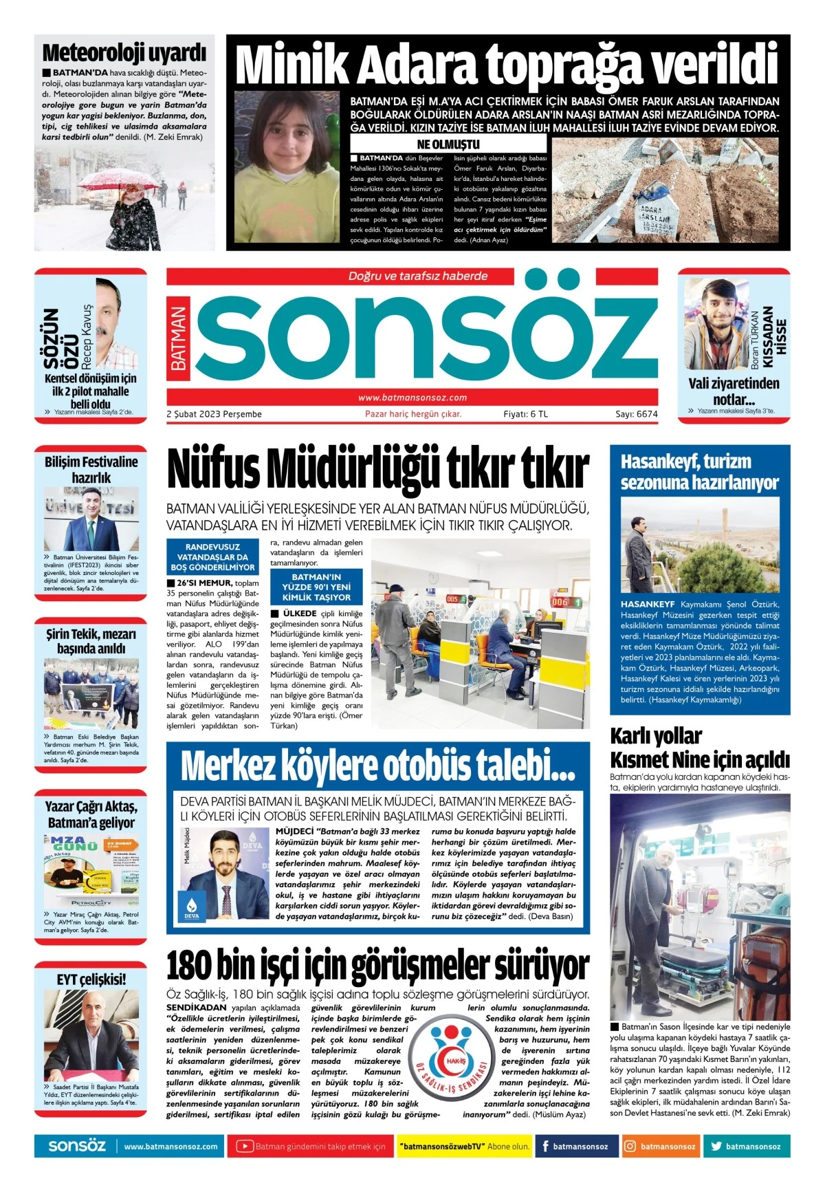 2 Şubat 2023 e-gazete