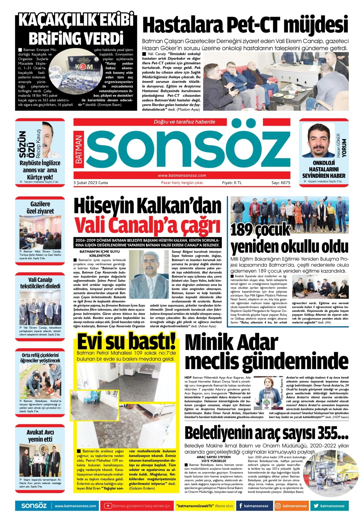 3 Şubat 2023 e-gazete