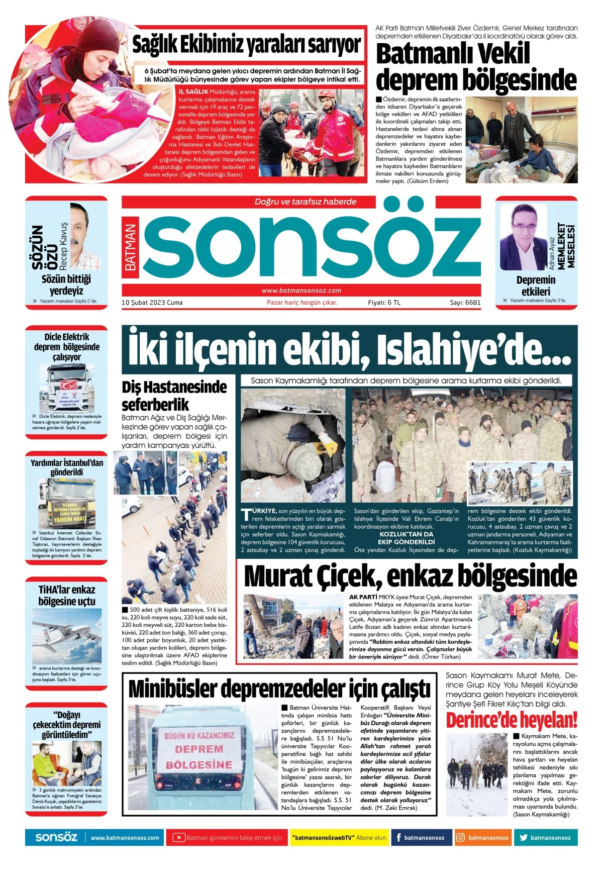 10 Şubat 2023 e-gazete