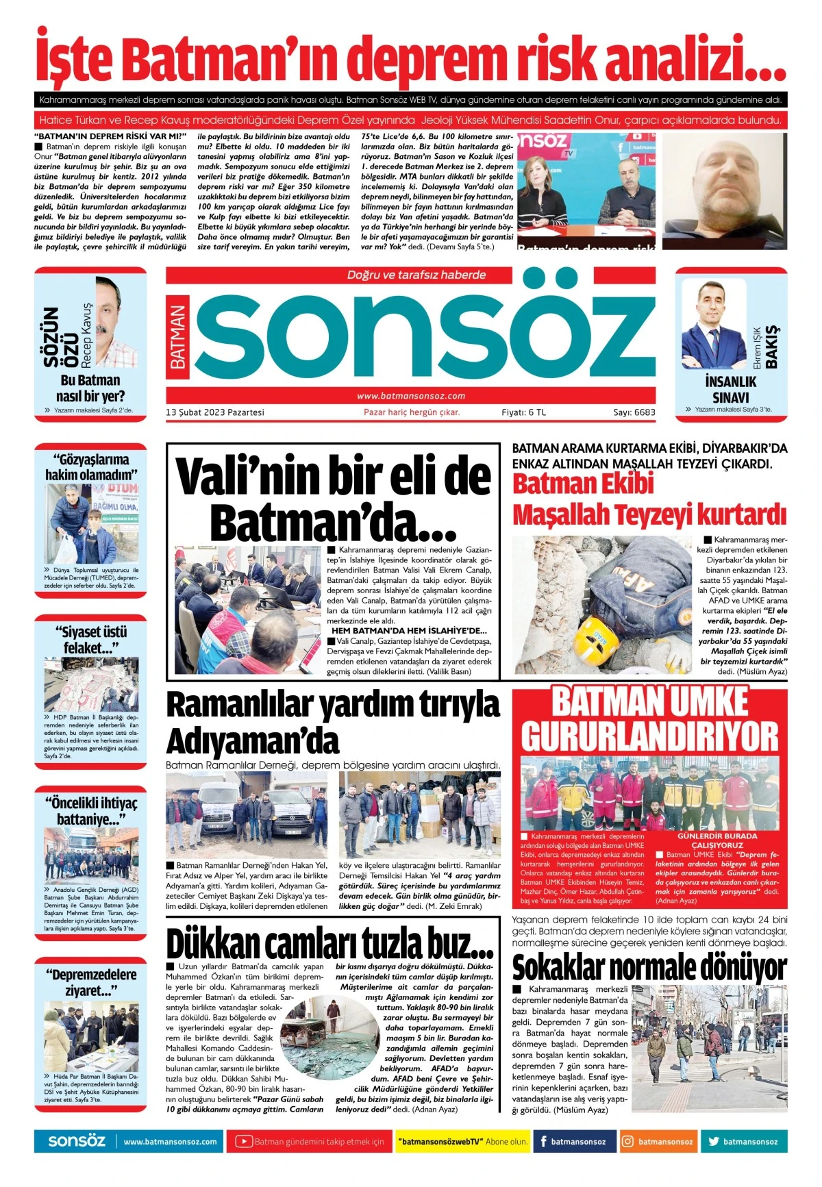 13 Şubat 2023 e-gazete