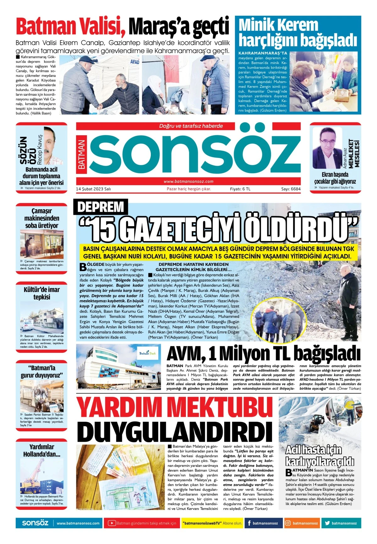 14 Şubat 2023 - e gazete