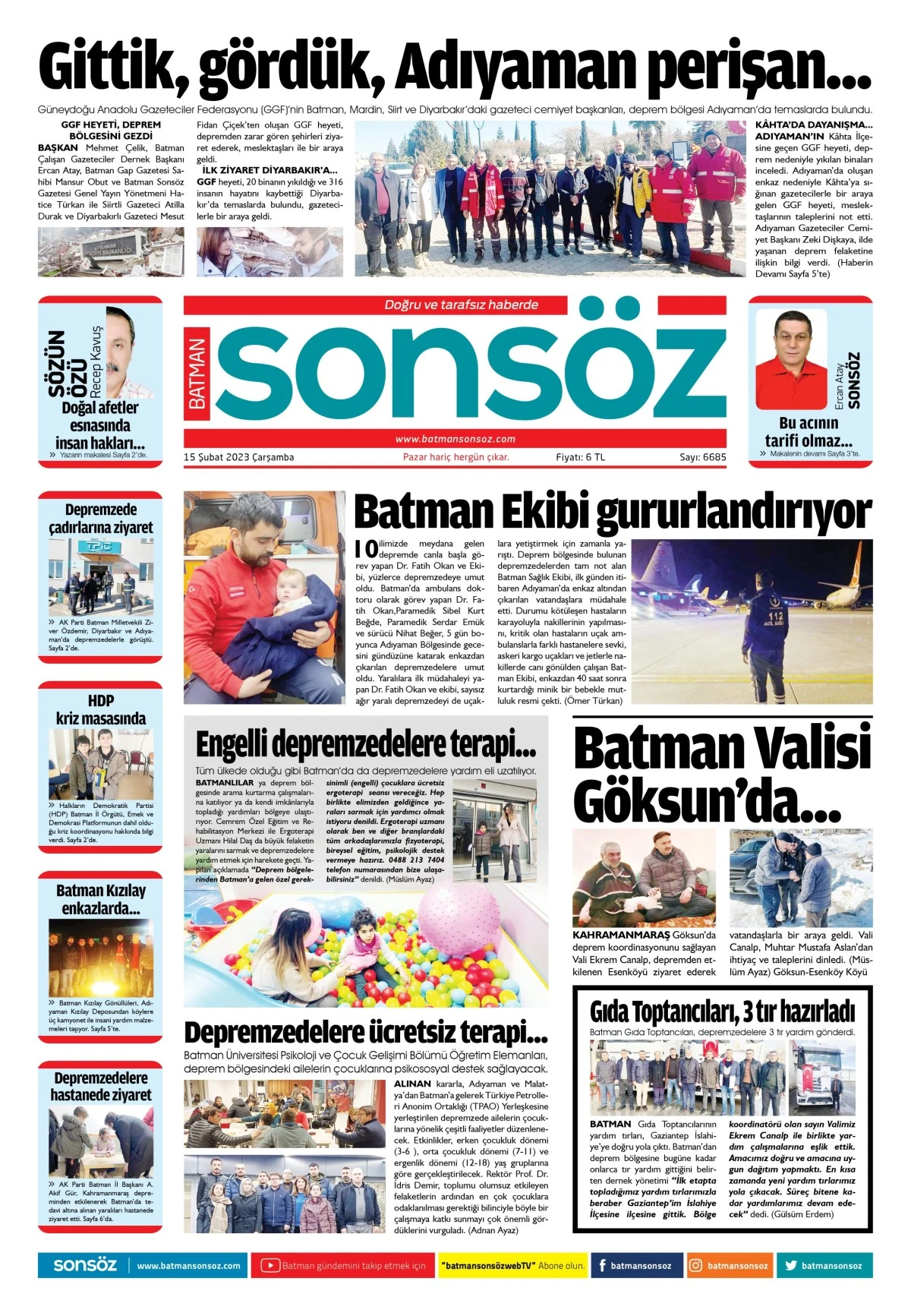 15 Şubat 2023 e-gazete