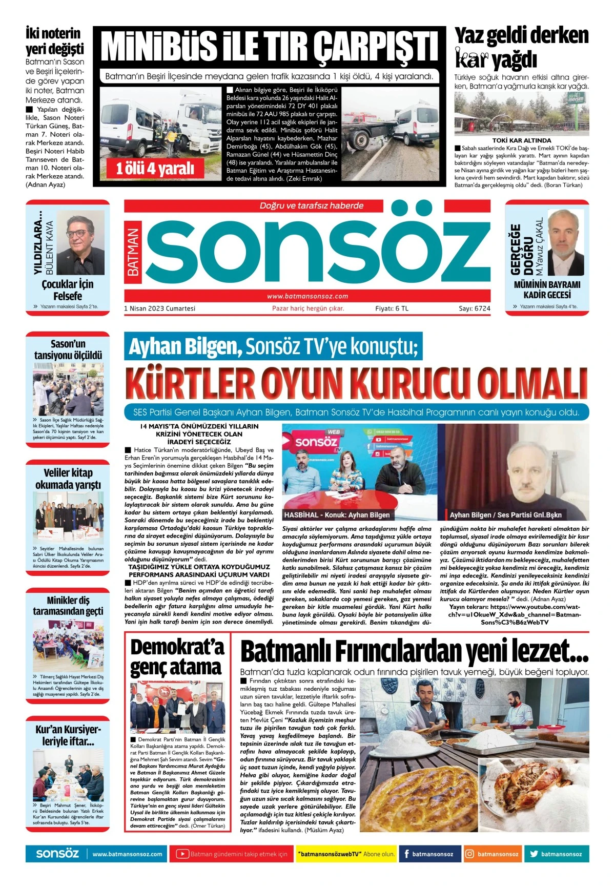 1 Nisan 2023 e-gazete