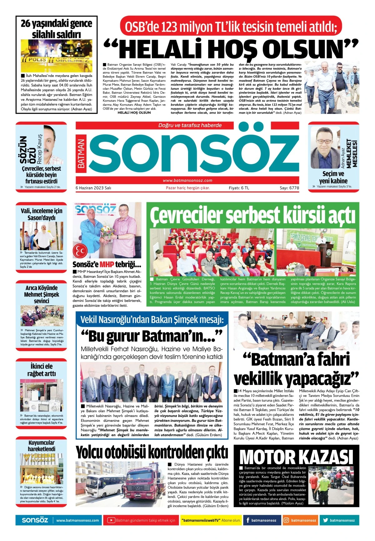 6 Mayıs 2023 e-gazete