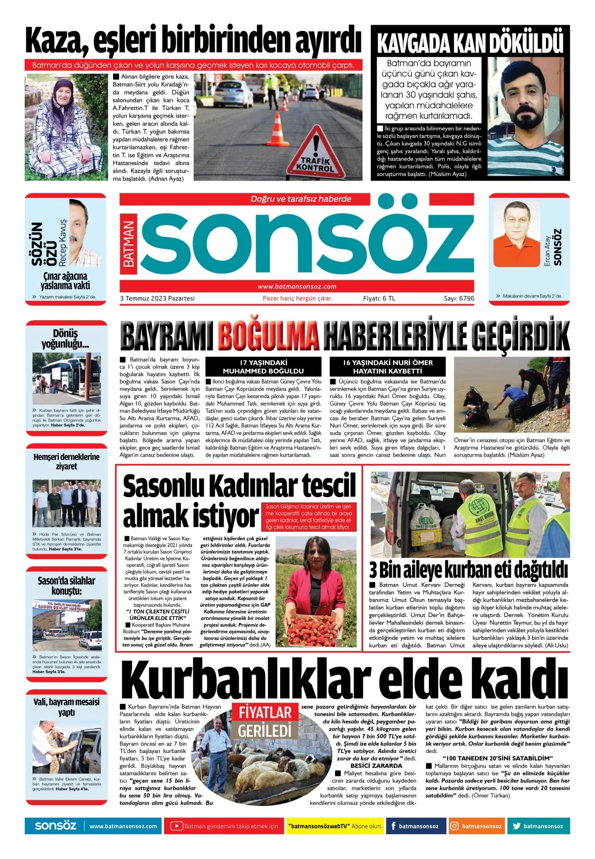 3 Temmuz 2023 e-gazete