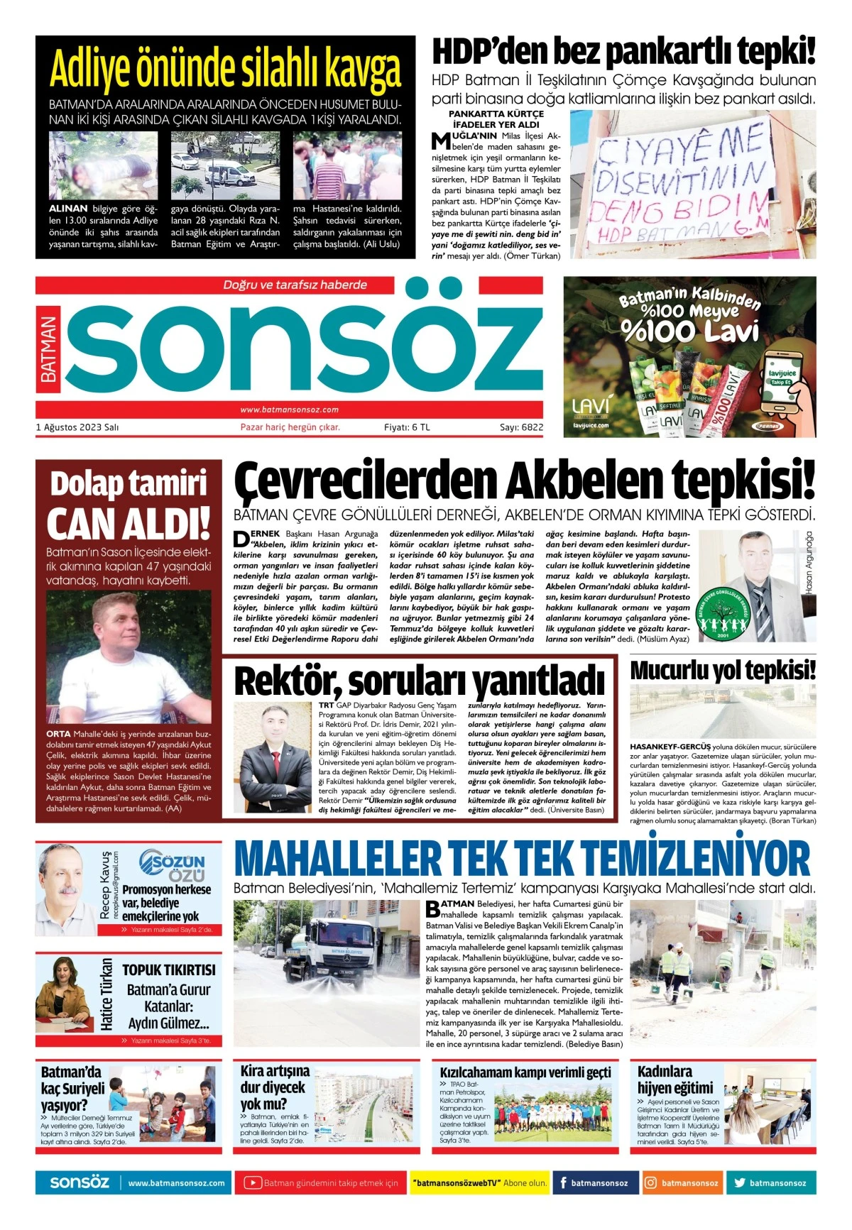 1 Ağustos e-gazete
