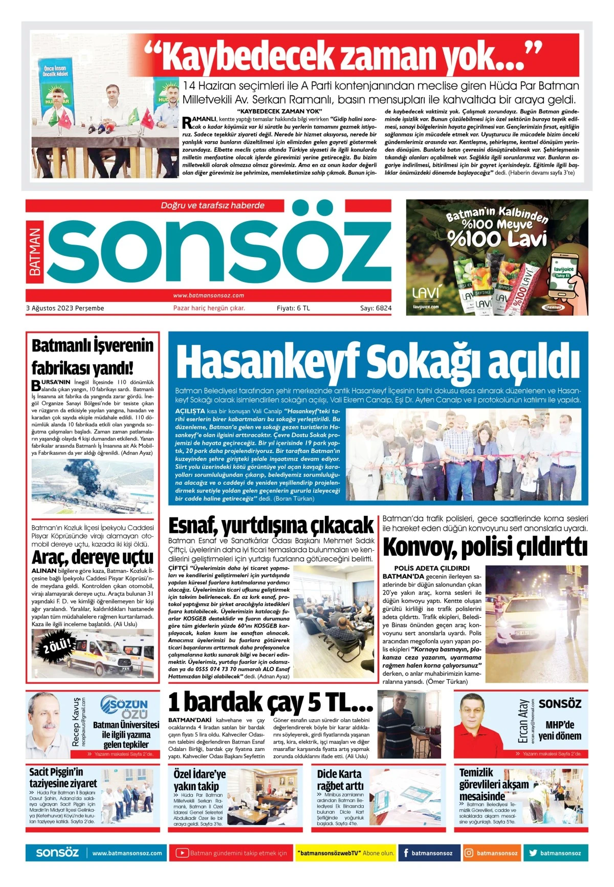 3 Temmuz 2023 e-gazete