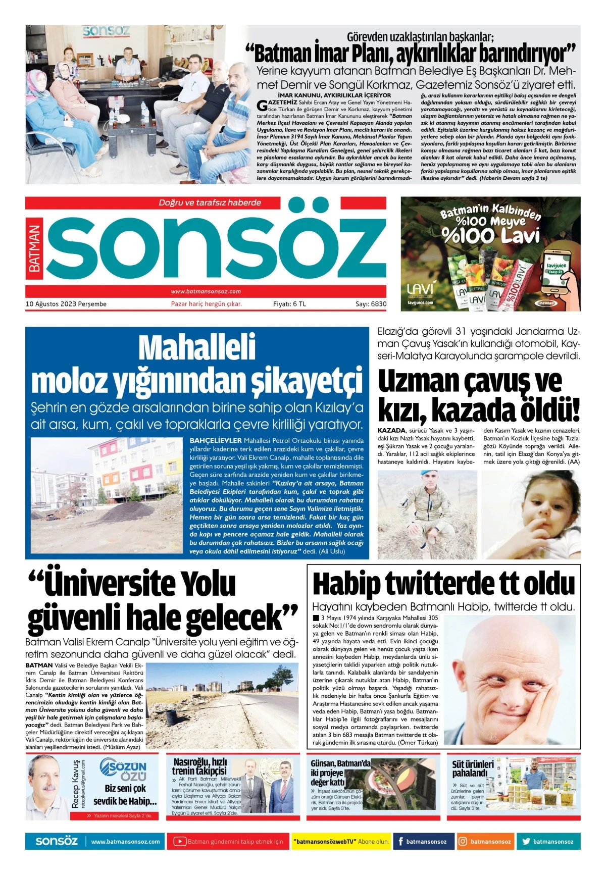 10 Ağustos 2023 e-egazete