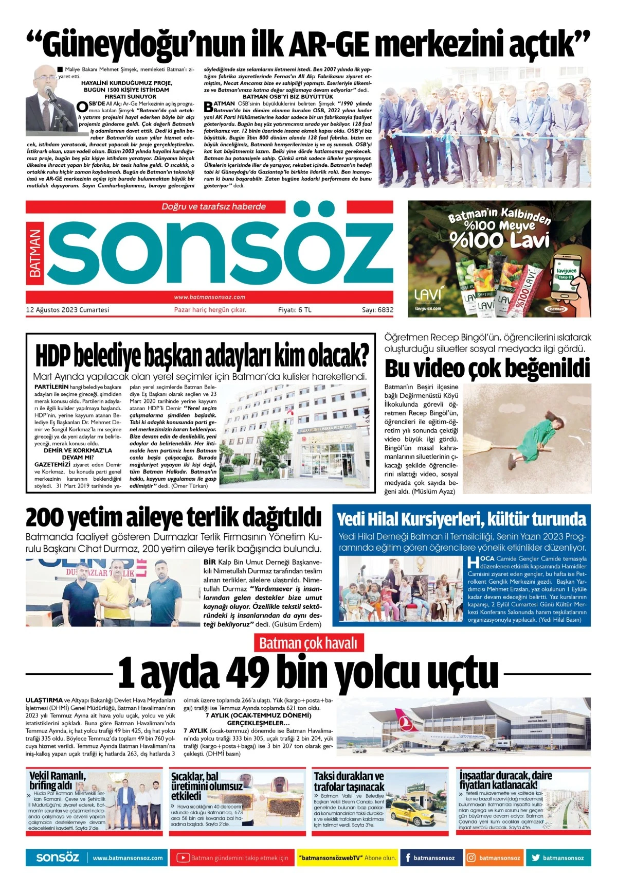 12 Ağustos 2023 e-gazete