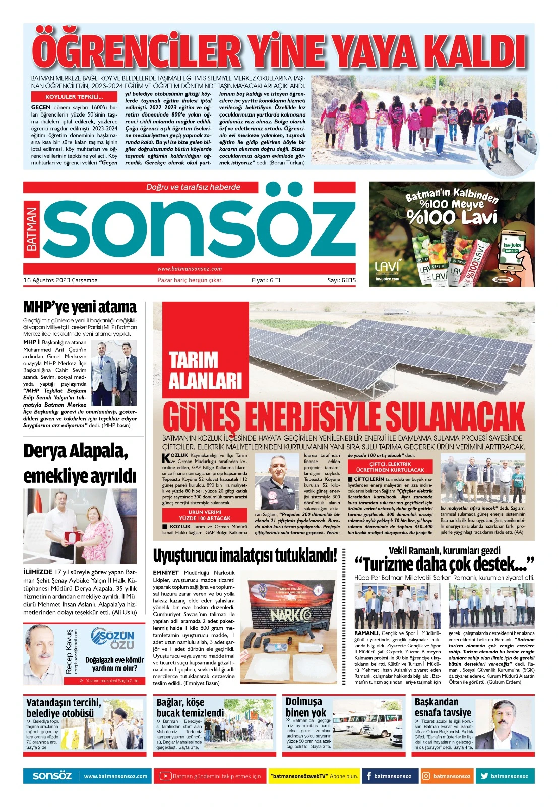 16 Ağustos 2023 e-gazete