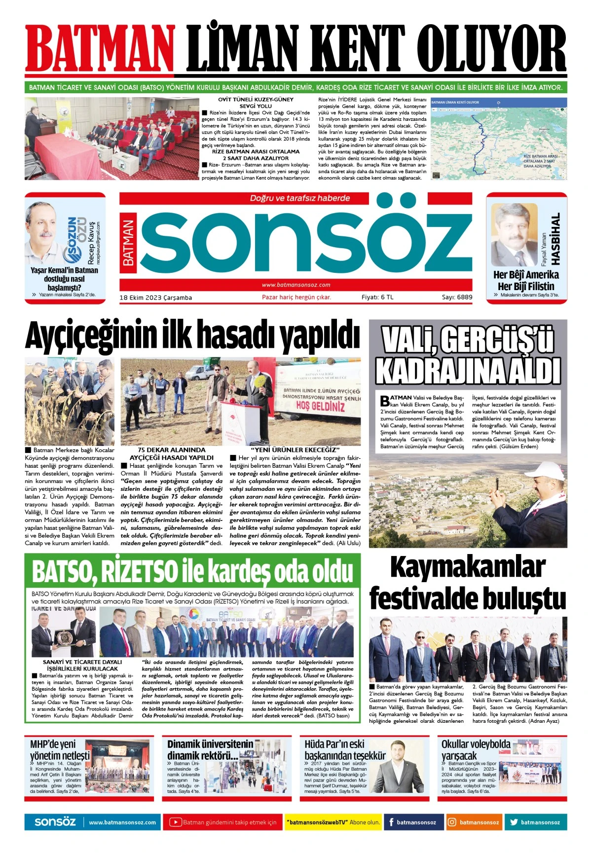 18 Ekim 2023 e-gazete