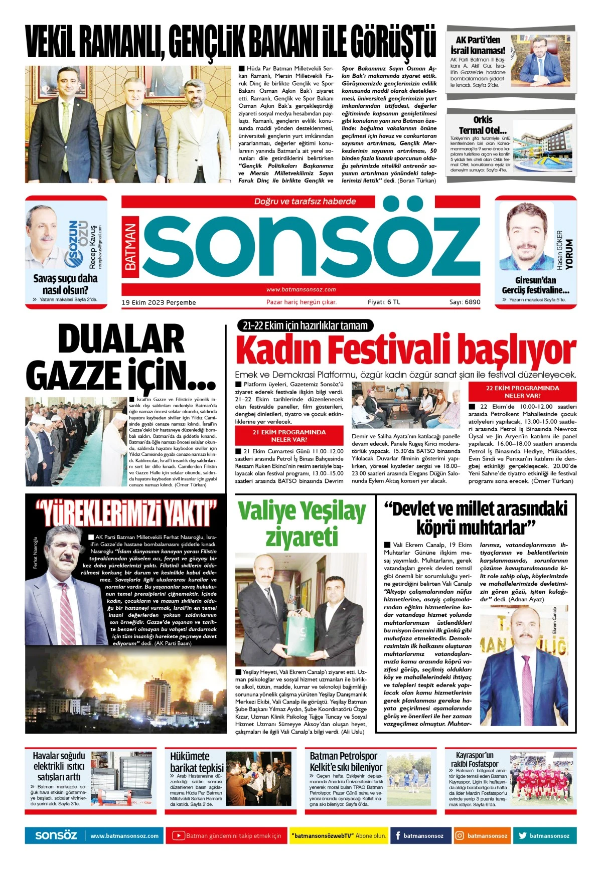 19 Ekim 2023 e-gazete