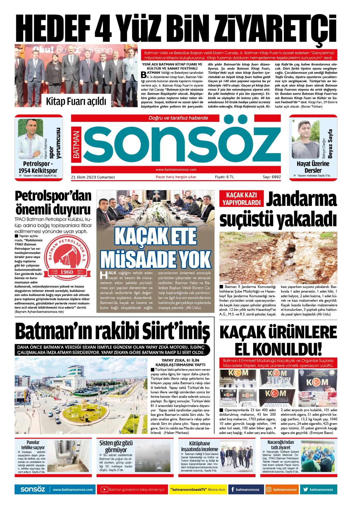 21 Ekim 2023 e-gazete