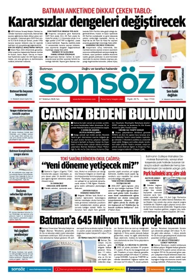 7 Temmuz 2026 e-gazete