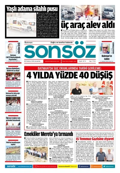 8 Temmuz 2026 e-gazete
