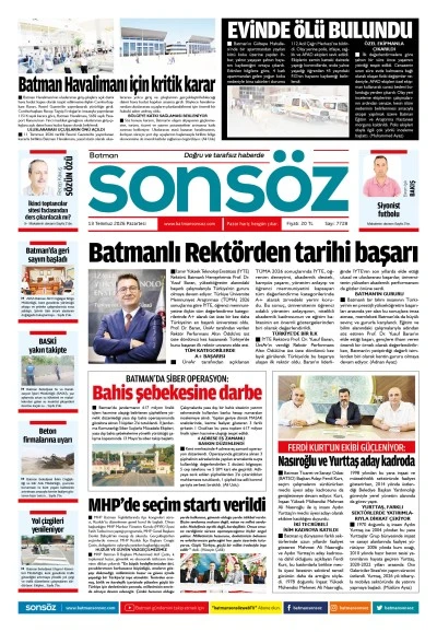 13 Temmuz 2026 e-gazete