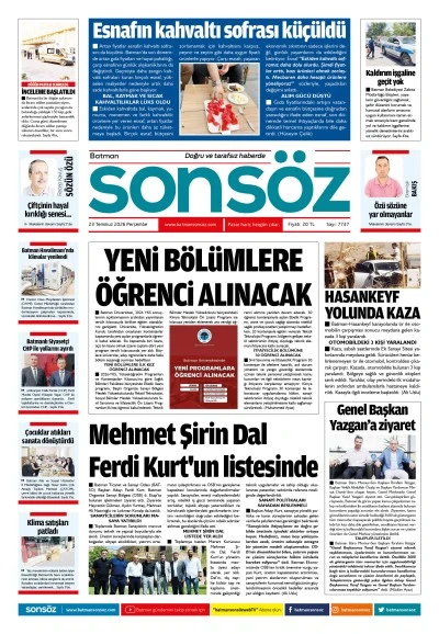 23 Temmuz 2026 e-gazete