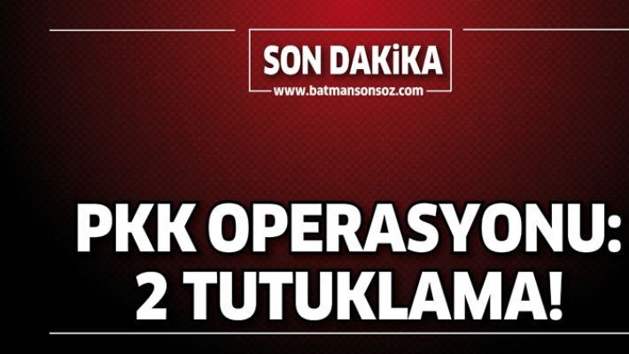 PKK OPERASYONU: 2 TUTUKLAMA!