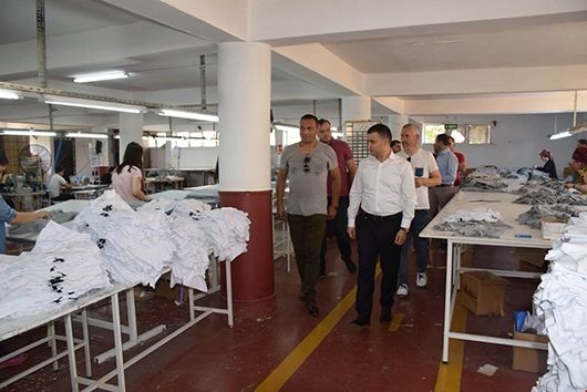 Tekstilcilere Kaymakam ziyareti
