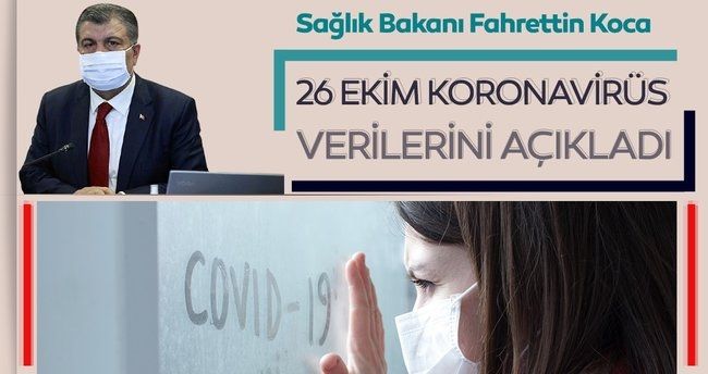 Bakan Fahrettin Koca 26 Ekim koronavirüs hasta ve vefat sayılarını açıkladı!