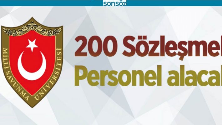 200 SÖZLEŞMELİ PERSONEL ALINACAK