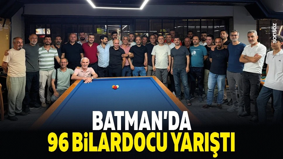 Batman’da 96 bilardocu yarıştı
