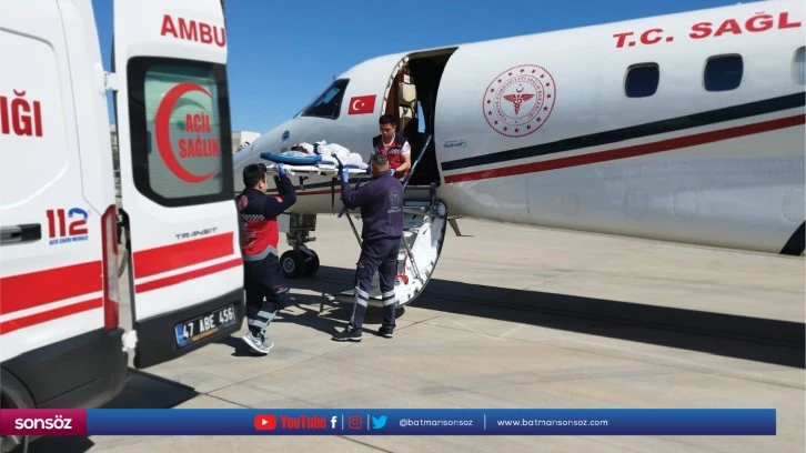 Böbrek rahatsızlığı bulunan bebek ambulans uçakla Ankara'ya sevk edildi
