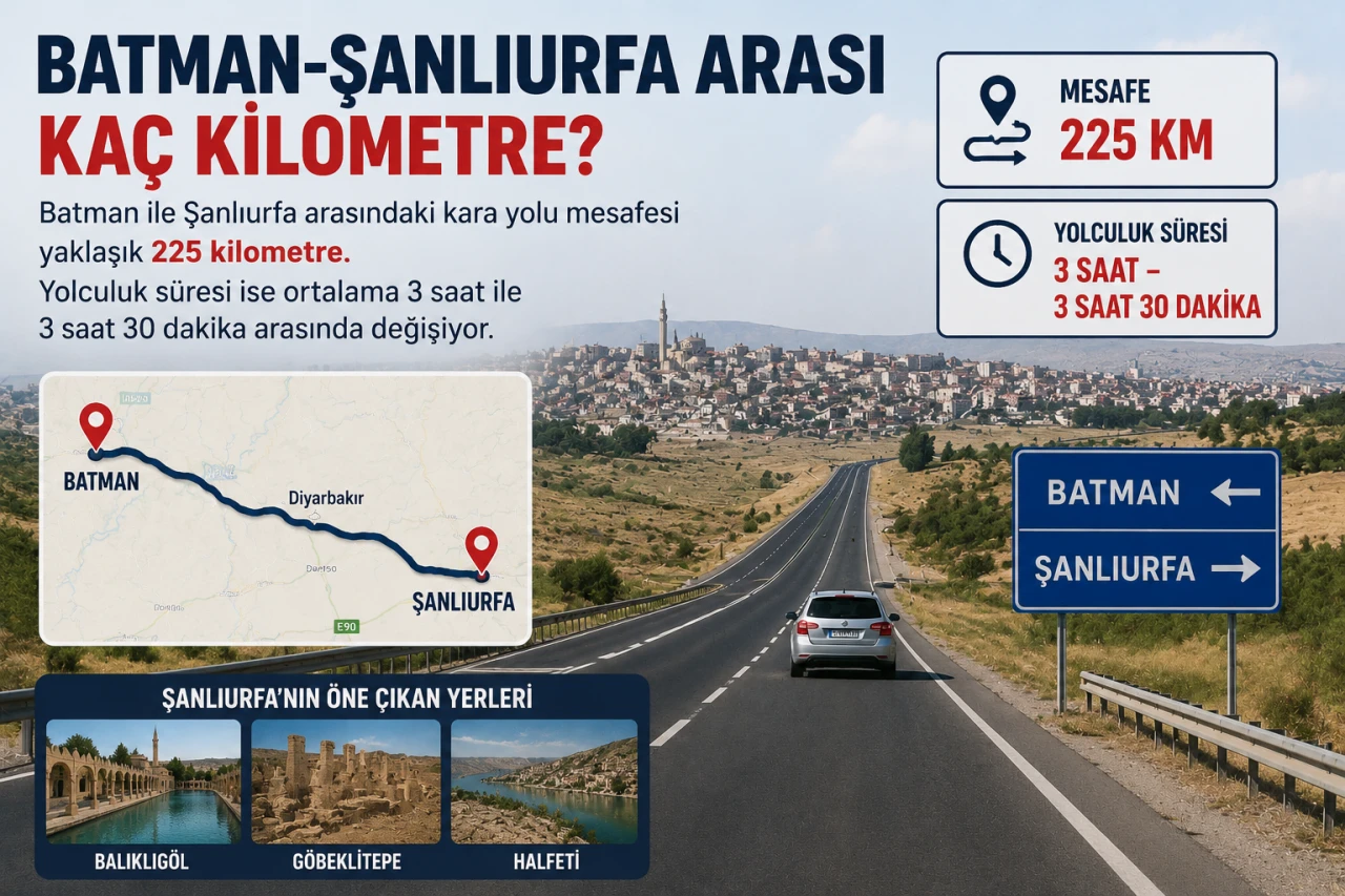 BATMAN-ŞANLIURFA ARASI KAÇ KİLOMETRE? İŞTE YOLCULUK SÜRESİ