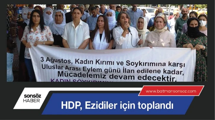 HDP, Ezidiler için toplandı