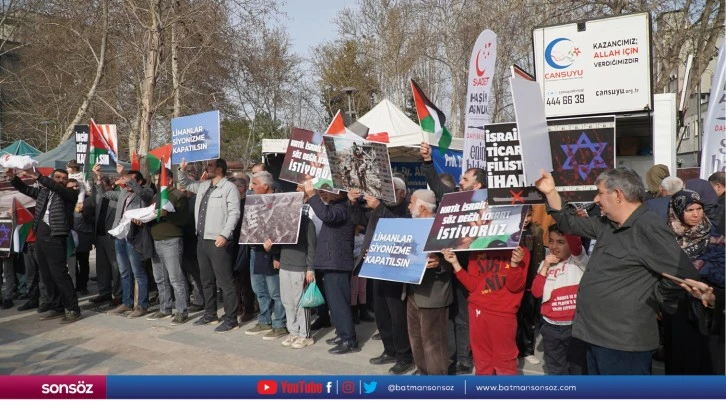 İsrail'in Gazze'deki hastanelere yönelik saldırıları Adıyaman'da protesto edildi