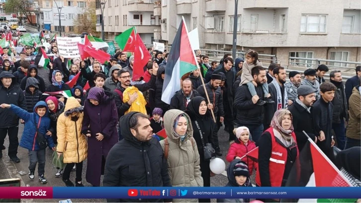 İsrail'in Gazze'ye yönelik saldırıları Gaziantep'te protesto edildi
