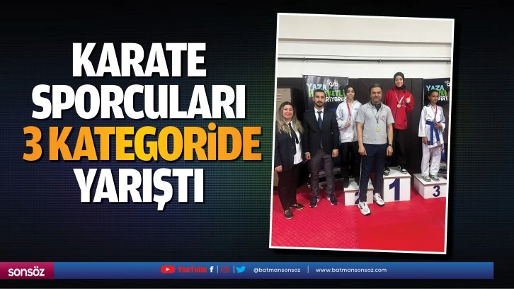 Karate sporcuları 3 kategoride yarıştı
